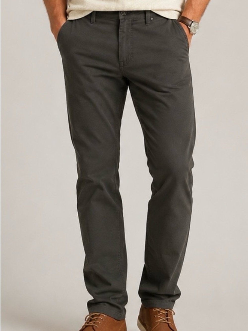 Faherty Straight Jeans in Charcoal 36x31 coolmax